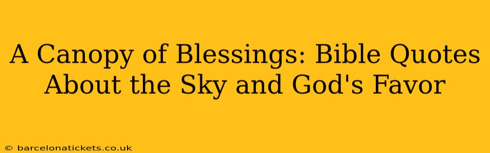 A Canopy of Blessings: Bible Quotes About the Sky and God's Favor