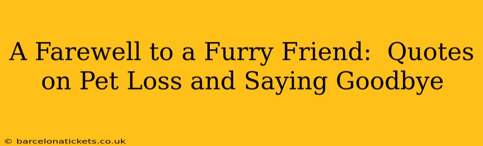 A Farewell to a Furry Friend:  Quotes on Pet Loss and Saying Goodbye