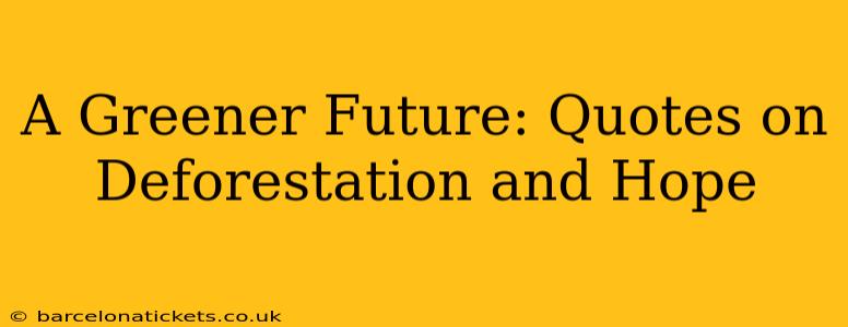 A Greener Future: Quotes on Deforestation and Hope