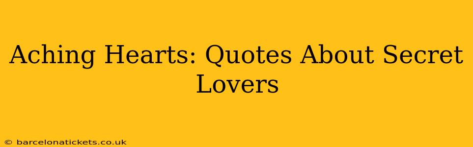 Aching Hearts: Quotes About Secret Lovers