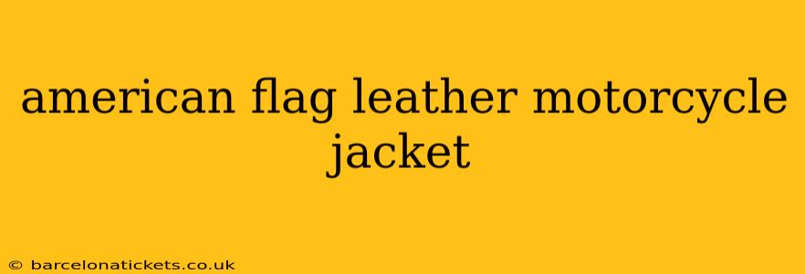 american flag leather motorcycle jacket