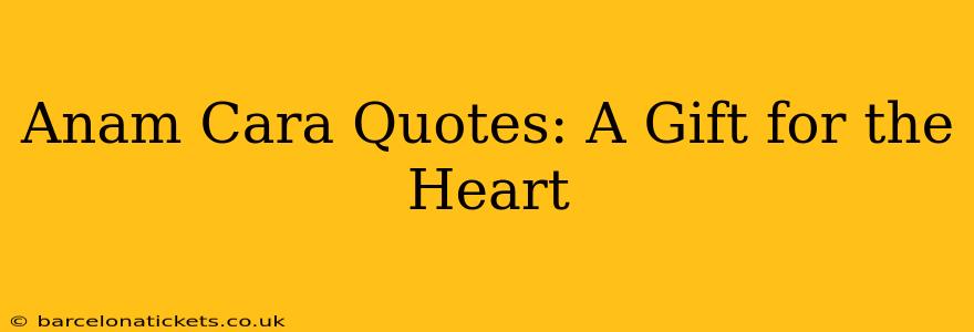 Anam Cara Quotes: A Gift for the Heart