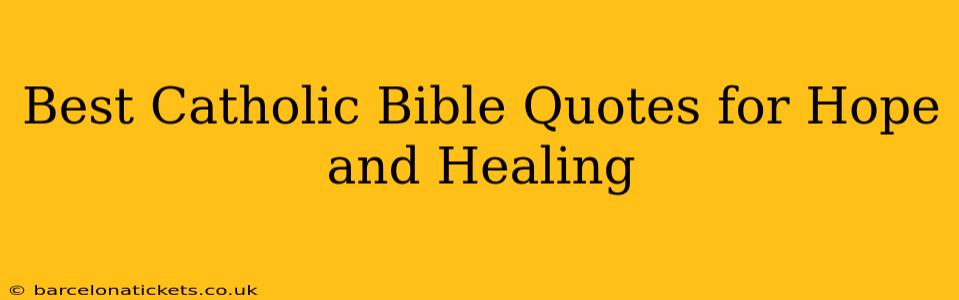 Best Catholic Bible Quotes for Hope and Healing