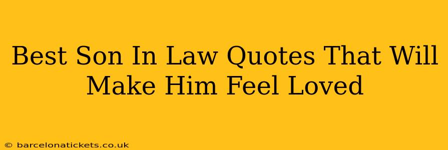 Best Son In Law Quotes That Will Make Him Feel Loved