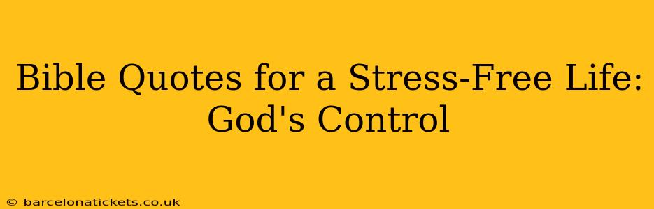 Bible Quotes for a Stress-Free Life: God's Control