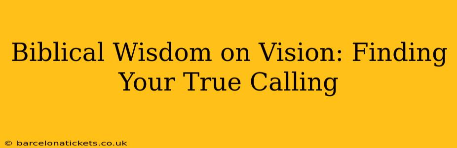 Biblical Wisdom on Vision: Finding Your True Calling