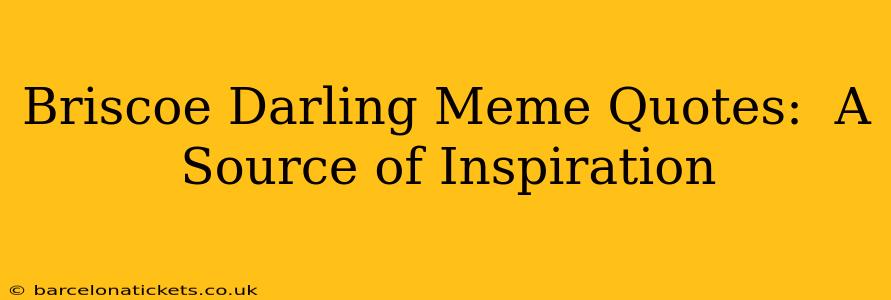 Briscoe Darling Meme Quotes:  A Source of Inspiration