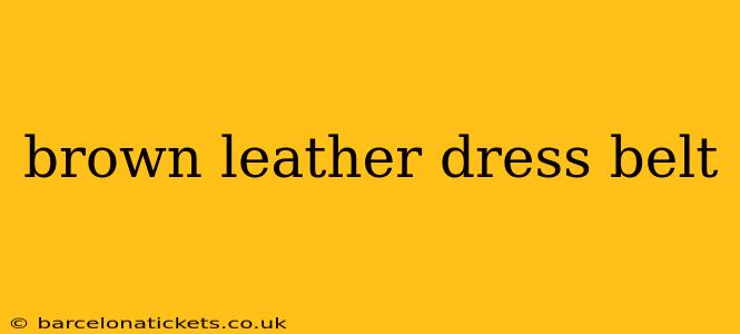 brown leather dress belt