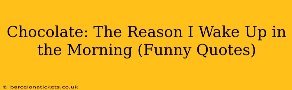 Chocolate: The Reason I Wake Up in the Morning (Funny Quotes)