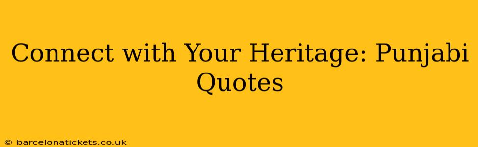 Connect with Your Heritage: Punjabi Quotes