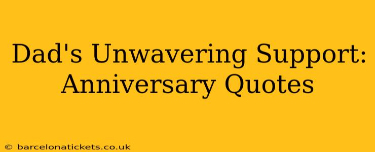 Dad's Unwavering Support:  Anniversary Quotes