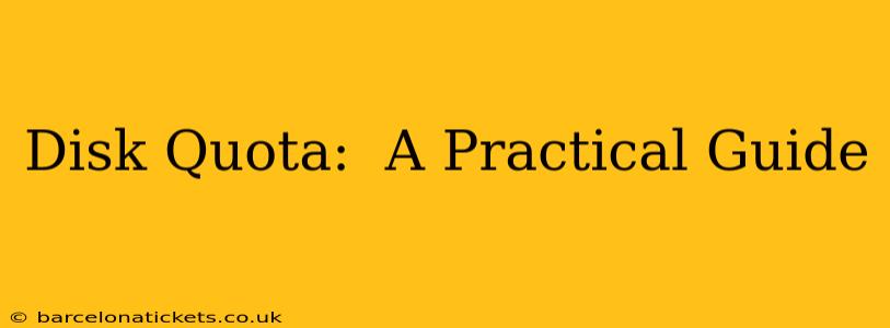 Disk Quota:  A Practical Guide