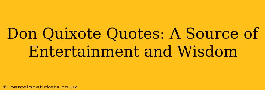 Don Quixote Quotes: A Source of Entertainment and Wisdom