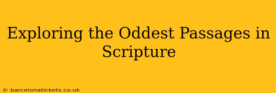 Exploring the Oddest Passages in Scripture