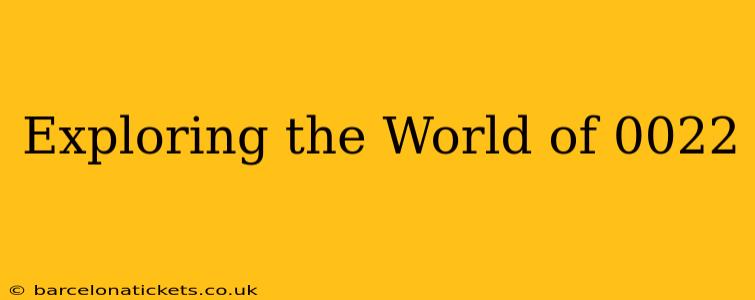 Exploring the World of 0022