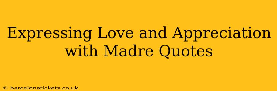 Expressing Love and Appreciation with Madre Quotes