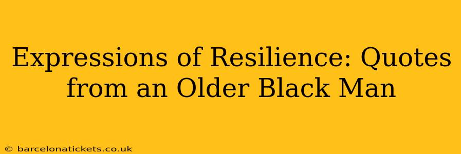 Expressions of Resilience: Quotes from an Older Black Man