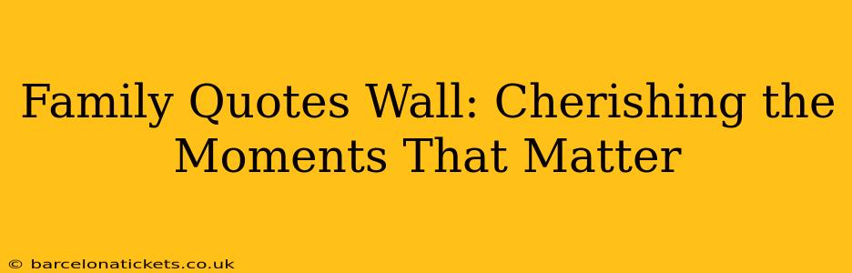 Family Quotes Wall: Cherishing the Moments That Matter