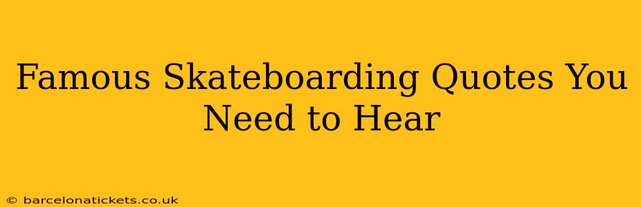 Famous Skateboarding Quotes You Need to Hear
