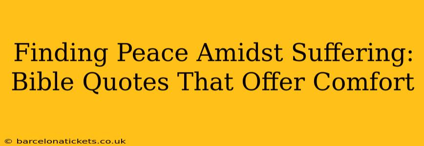 Finding Peace Amidst Suffering: Bible Quotes That Offer Comfort
