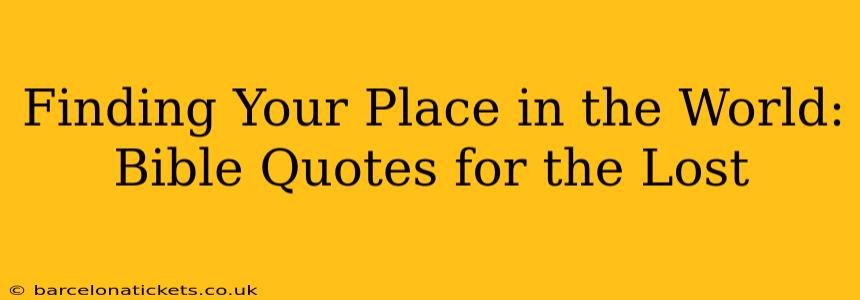 Finding Your Place in the World: Bible Quotes for the Lost