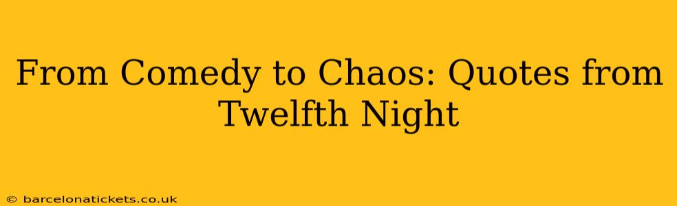 From Comedy to Chaos: Quotes from Twelfth Night