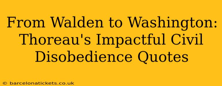 From Walden to Washington: Thoreau's Impactful Civil Disobedience Quotes