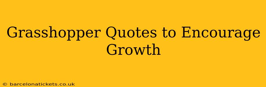 Grasshopper Quotes to Encourage Growth