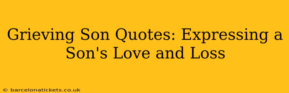 Grieving Son Quotes: Expressing a Son's Love and Loss