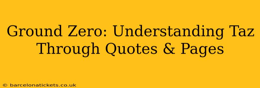 Ground Zero: Understanding Taz Through Quotes & Pages