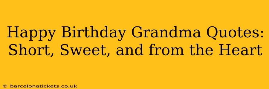 Happy Birthday Grandma Quotes: Short, Sweet, and from the Heart