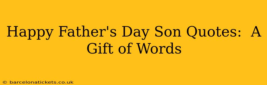 Happy Father's Day Son Quotes:  A Gift of Words