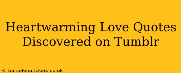 Heartwarming Love Quotes Discovered on Tumblr