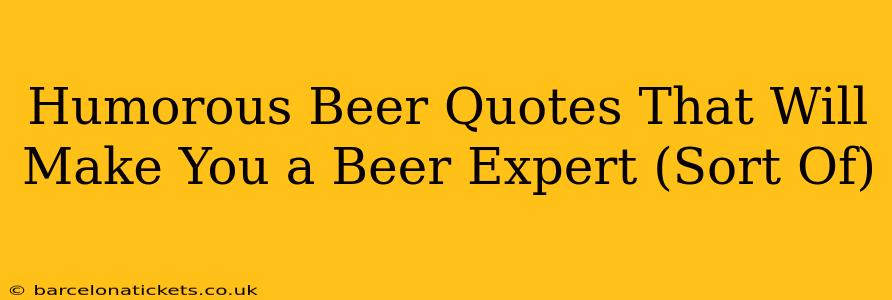 Humorous Beer Quotes That Will Make You a Beer Expert (Sort Of)