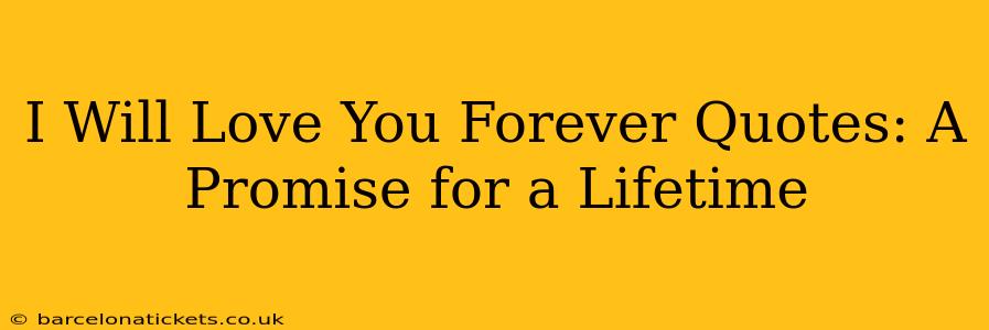 I Will Love You Forever Quotes: A Promise for a Lifetime