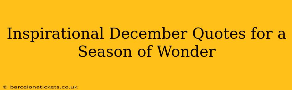 Inspirational December Quotes for a Season of Wonder