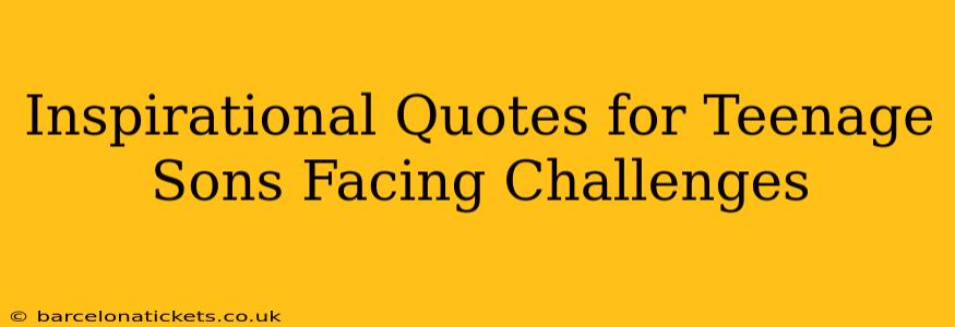 Inspirational Quotes for Teenage Sons Facing Challenges