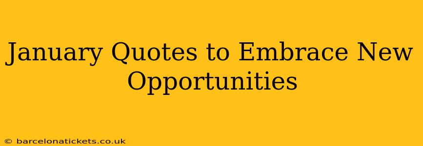 January Quotes to Embrace New Opportunities