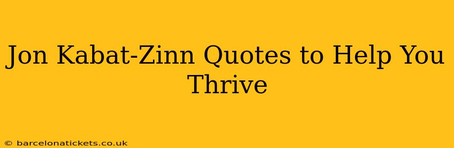 Jon Kabat-Zinn Quotes to Help You Thrive