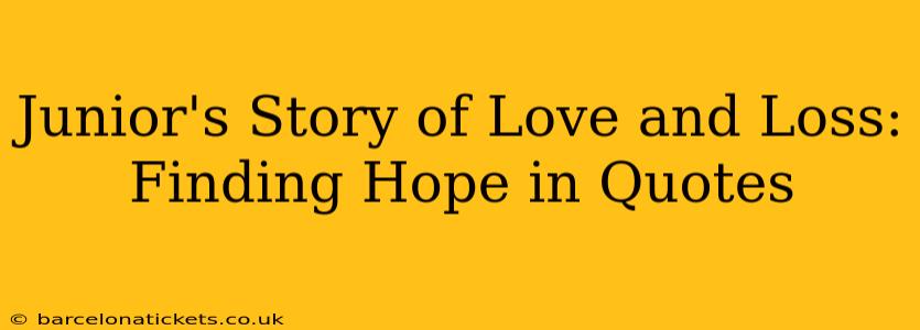 Junior's Story of Love and Loss: Finding Hope in Quotes