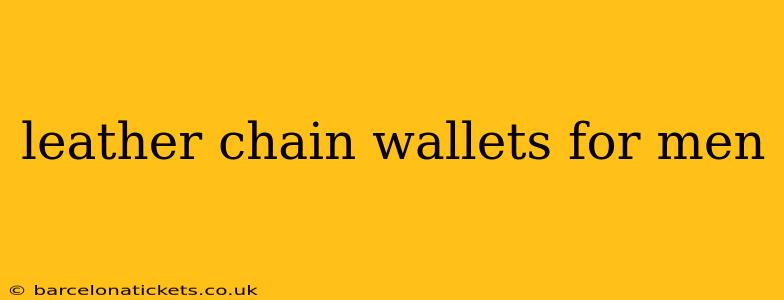 leather chain wallets for men