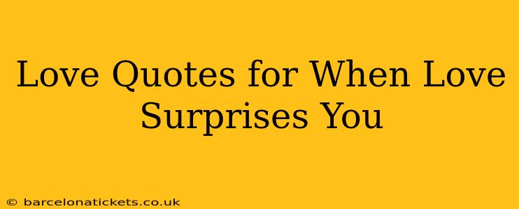 Love Quotes for When Love Surprises You