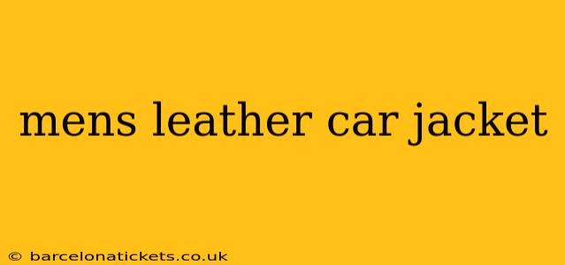 mens leather car jacket