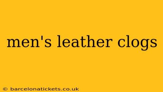 men's leather clogs