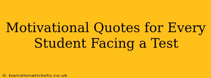Motivational Quotes for Every Student Facing a Test