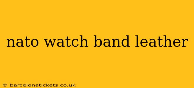 nato watch band leather