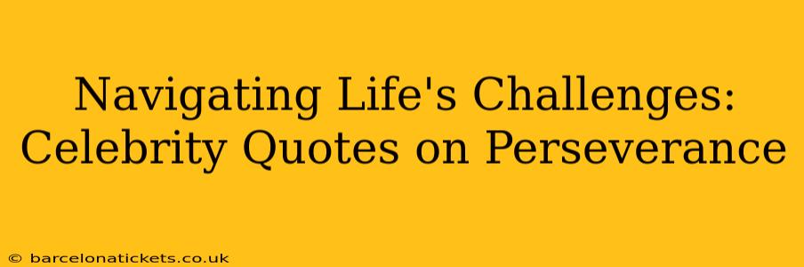 Navigating Life's Challenges: Celebrity Quotes on Perseverance