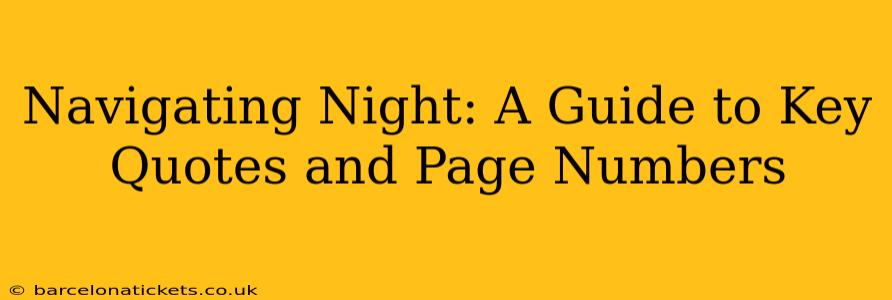 Navigating Night: A Guide to Key Quotes and Page Numbers