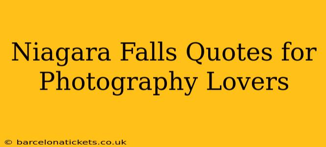 Niagara Falls Quotes for Photography Lovers