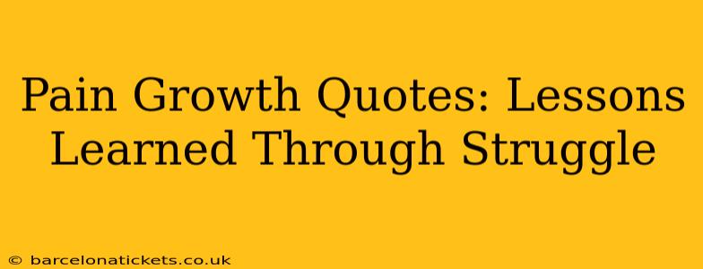 Pain Growth Quotes: Lessons Learned Through Struggle